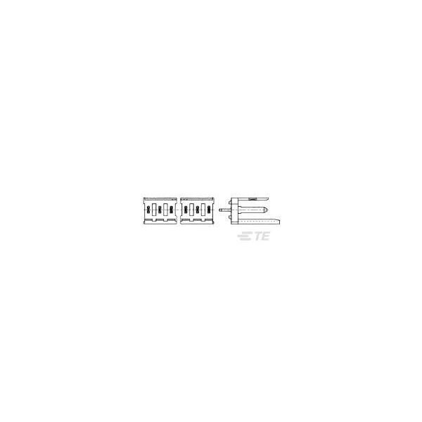 Te Connectivity Board Connector, 6 Contact(S), 1 Row(S), Male, Straight, 0.156 Inch Pitch, Solder Terminal, Green 280611-2 - main